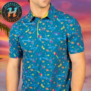 Disney’s Lilo And Stitch Deep Space Trouble RSVLTS Summer Vacation Polo Shirt