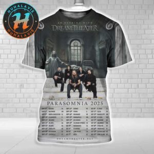 Dream Theater Parasomnia Tour 2025 Dates List Kicks Off In Reading PA On September 5th 2025 All Over Print Shirt