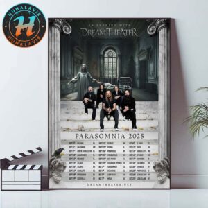 Dream Theater Parasomnia Tour 2025 Dates List Kicks Off In Reading PA On September 5th 2025 Home Decor Poster Canvas