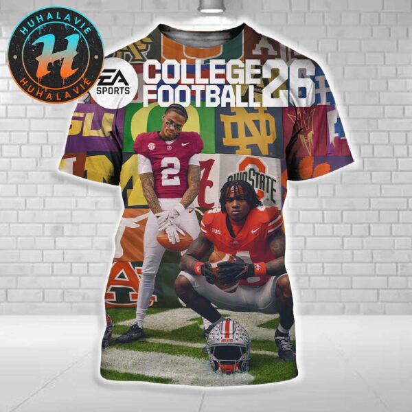 EA Sports College Football 26 Cover Stars Ryan Williams And Jeremiah Smith CFB26 All Over Print Shirt