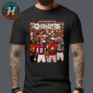 EA Sports College Football 26 Deluxe Edition Cover Powerhouse Programs Real World Coaches And Electric Traditions CFB26 T-Shirt