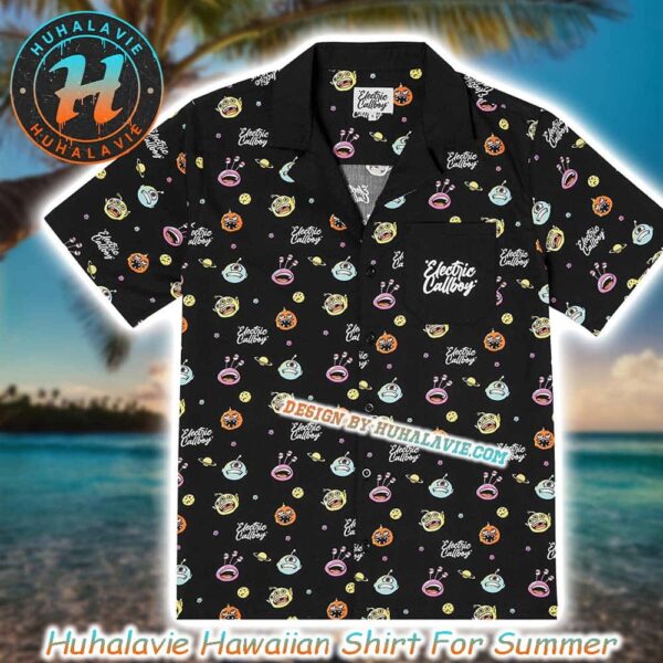 Electric Callboy Monster Party Pattern Funny Gift For Fan Music Summer 2025 Hawaiian Shirt