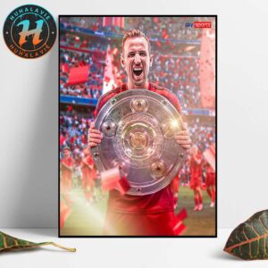 England Captain Harry Kane Has Won The First Trophy Of His Professional Career At The Age Of 31 With FC Bayern Munich Poster Canvas