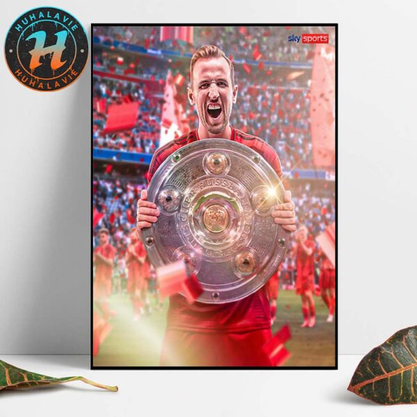 England Captain Harry Kane Has Won The First Trophy Of His Professional Career At The Age Of 31 With FC Bayern Munich Poster Canvas