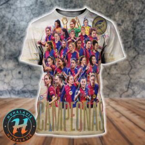 FC Barcelona Femeni Are Crowned The Campeonas De Liga F Champions 2024-25 All Over Print Shirt
