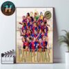 FC Barcelona Femeni Campiones De LLiga 2024-25 Sempre Es Excepcional Home Decor Poster Canvas