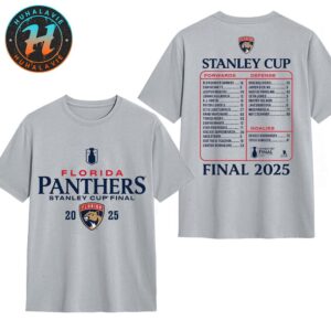Florida Panthers 2025 Stanley Cup Final Roster NHL Stanley Cup Two Sided Print Unisex T-Shirt