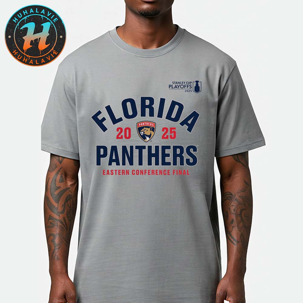 Florida Panthers Eastern Conference Final NHL 2025 Stanley Cup Playoffs Grey Unisex T-Shirt Florida Panthers Eastern Conference Final NHL 2025 Stanley Cup Playoffs Grey Unisex T-Shirt