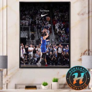 For Mayor Jalen Brunson Nike Tribute Jalen Brunson Clutch POY NBA Playoffs Home Decor Poster Canvas
