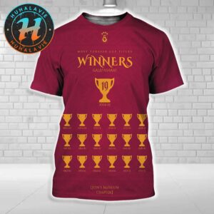 Galatasaray 19th Time Most Turkish Cup Titles Winner Ziraat Turkiye Kupasi Champions 2024-2025 All Over Print Shirt