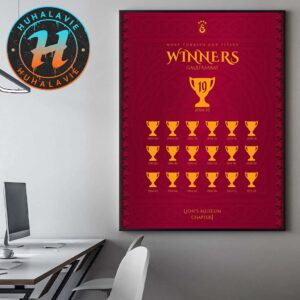 Galatasaray 19th Time Most Turkish Cup Titles Winner Ziraat Turkiye Kupasi Champions 2024-2025 Poster Canvas
