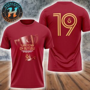 Galatasaray Turkiye Kupasi Sampiyonluk 19x Ziraat Turkiye Kupasi Champions 2024-2025 Two Sided Print Classic T-Shirt