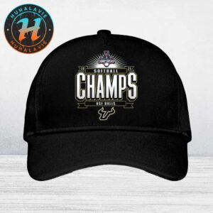 Green South Florida Bulls Champions 2025 AAC Softball Conference Tournament Classic Cap Snapback Hat
