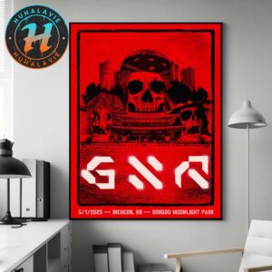 Guns N Roses Incheon Korea Poster Music At Songdo Moonlight Festival Park On May 1st 2025 Home Decor Poster Canvas