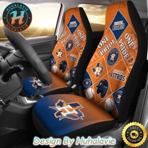 Houston Astros Colorful One Pride Flag MLB Car Seat Covers