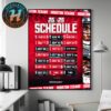 Green Bay Packers NFL 2025 Season Schedule Home Decor Poster Canvas