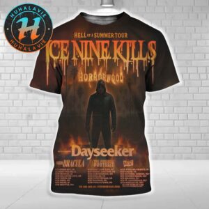 Ice Nine Kills Hell Of A Summer Tour 2025 Cities List Kicks Off In Green Bay WI On August 8 2025 All Over Print Shirt