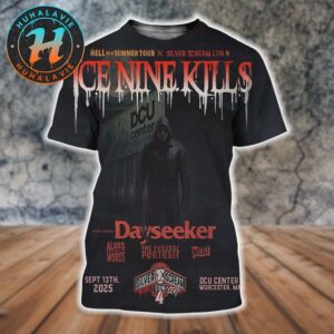 Ice Nine Kills Hell Of A Summer Tour 2025 x Silver Scream Con 4 At DCU Center In Worcester MA On September 13th 2025 All Over Print Shirt