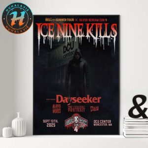 Ice Nine Kills Hell Of A Summer Tour 2025 x Silver Scream Con 4 At DCU Center In Worcester MA On September 13th 2025 Poster Canvas