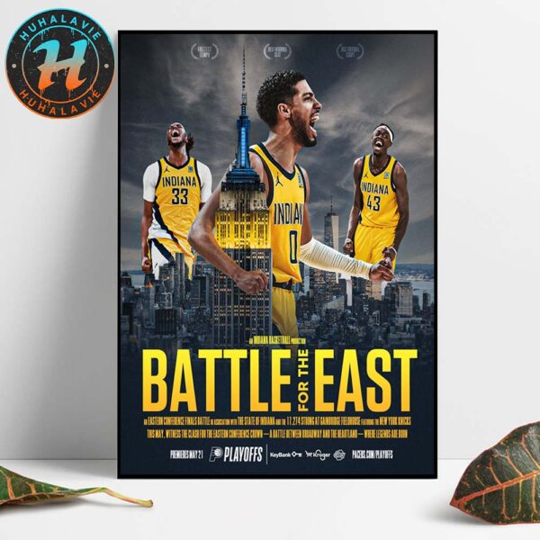 Indiana Pacers Battle For The Eastern Conference Finals 2025 NBA Playoffs Home Decor Poster Canvas