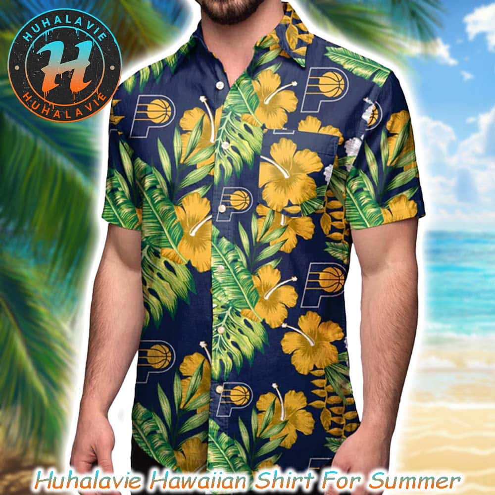 Indiana Pacers NBA Mens Floral Summer Aloha Hawaiian Shirt Indiana Pacers NBA Mens Floral Summer Aloha Hawaiian Shirt