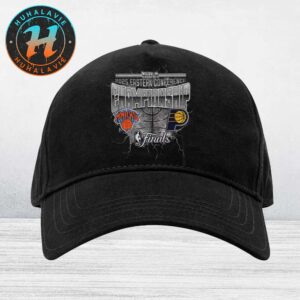 Indiana Pacers Vs New York Knicks Matchup NBA 2025 Eastern Conference Finals Black Snapback Hat Classic Cap