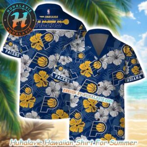 Indiana Pacerss Basketball Team NBA Flower Pattern Aloha Sport Hawaiian Shirt