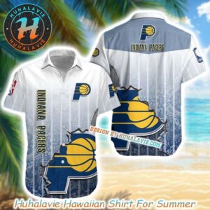 Indiana Pacerss NBA Logo Pattern Gift For Fan Sport Hawaiian Shirt