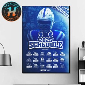 Indianapolis Colts NFL 2025 Season Schedule Home Decor Poster Canvas