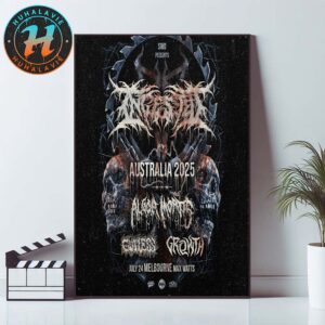 Ingested Melbourne AU Poster Music At Max Watts On July 24th Australia Tour 2025 Home Decor Poster Canvas