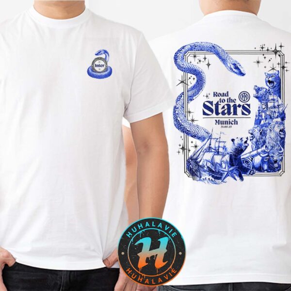 Inter Milan Road To The Stars Munich On May 31 2025 Two Sided Print Classic T-Shirt