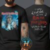 Iron Maiden Merch Tee Run For Your Lives World Tour 2025 Dates List Black Two Sided Print Unisex T-Shirt