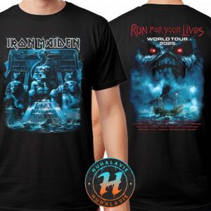 Iron Maiden Powerslave Mariner Run For Your Lives 2025 Tour Tee Cover Rime Of The Ancient Mariner T-Shirt