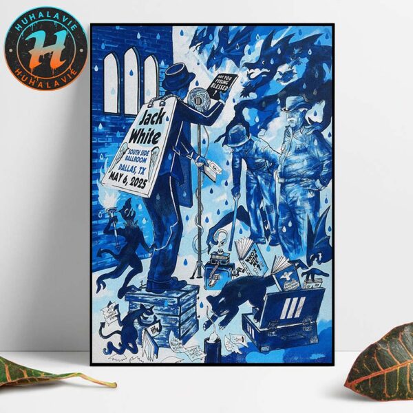 Jack White Dallas TX Tonight Poster At South Side Ballroom On May 6 2025 Home Decor Poster Canvas