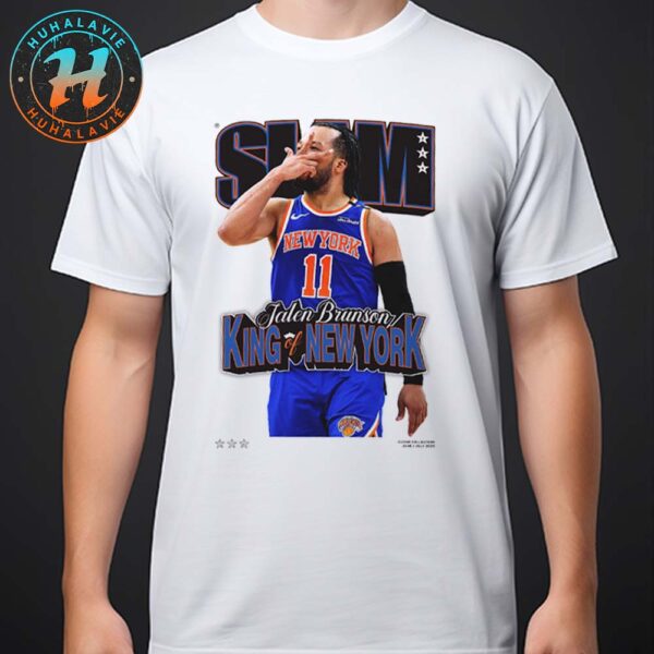 Jalen Brunson King Of New York Team NBA New York Knicks Covers Tee SLAM 256 Long Sleeve T-Shirt