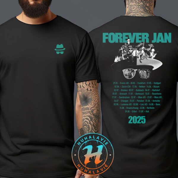 Jan Delay Forever Jan Tour 2025 Dates List Merch Two Sided Print Unisex T-Shirt