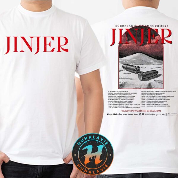 Jinjer European Summer Tour 2025 Dates List Kicks Off In Palladium On June 1 2025 Two Sided Print Unisex T-Shirt