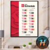 Jacksonville Jaguars NFL 2025 Season Schedule Home Decor Poster Canvas