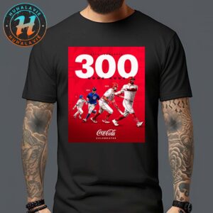 Kyle Schwarber Philadelphia Phillies Became The 163rd MLB Player To Reach 300 Career Home Runs Vintage T-Shirt