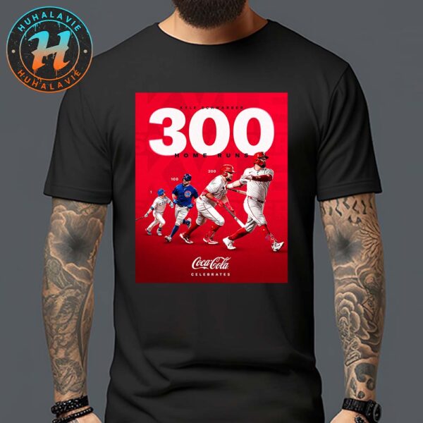 Kyle Schwarber Philadelphia Phillies Became The 163rd MLB Player To Reach 300 Career Home Runs Vintage T-Shirt