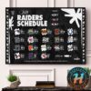 Kansas City Chiefs NFL 2025 Season Schedule Home Decor Poster Canvas
