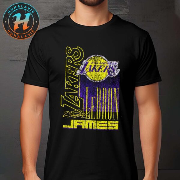 LeBron James Team Los Angeles Lakers NBA New Era Full Court Press Mineral Player Unisex T-Shirt