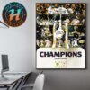 Congrats Leeds United FC Champions Sky Bet EFL Championship 2024-25 Home Decor Poster Canvas