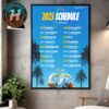 Las Vegas Raiders NFL 2025 Season Schedule Home Decor Poster Canvas