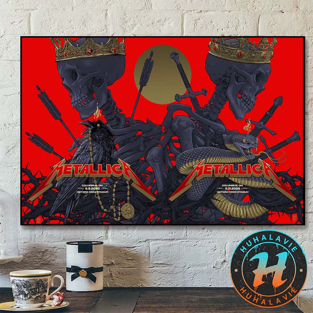 Metallica Columbus OH M72 Sonic Temple Full Show Poster On May 9th And 11th 2025 At Historic Crew Stadium Home Decor Poster Canvas Metallica Columbus OH M72 Sonic Temple Full Show Poster On May 9th And 11th 2025 At Historic Crew Stadium Home Decor Poster Canvas
