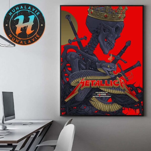 Metallica Columbus OH Night 2 Poster At Historic Crew Stadium M72 Sonic Temple On May 11th M72 World Tour 2025 Home Decor Poster Canvas
