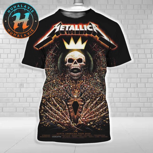Metallica M72 Charlotte Pop-Up Shop Poster For Charlotte North Carolina At Bank of America Stadium On May 31 North American Tour 2025 All Over Print Shirt