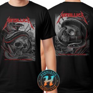 Metallica M72 Nashville Full Show Poster On May 1st And May 3rd In Nashville TN At Nissan Stadium M72 World Tour 2025 Two Sided Print T-Shirt