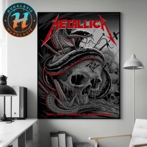 Metallica M72 Nashville Night 1 Poster For Nashville TN At Nissan Stadium On May 1st M72 World Tour 2025 Art Maxx242 Home Decor Poster Canvas