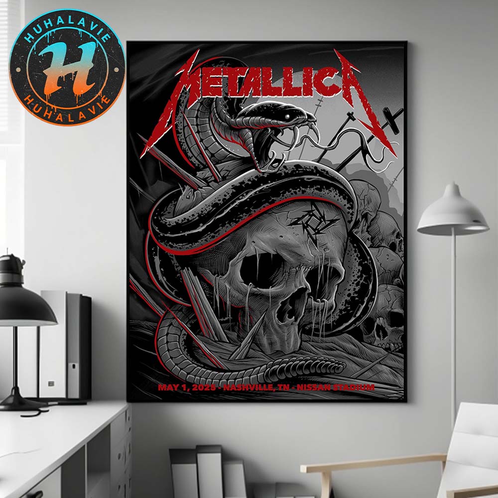 Metallica M72 Nashville Night 1 Poster For Nashville TN At Nissan Stadium On May 1st M72 World Tour 2025 Art Maxx242 Home Decor Poster Canvas Metallica M72 Nashville Night 1 Poster For Nashville TN At Nissan Stadium On May 1st M72 World Tour 2025 Art Maxx242 Home Decor Poster Canvas